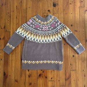 NWT Blueivy Sweater Dress Gold/White/Hot Pink Detail Size S/M